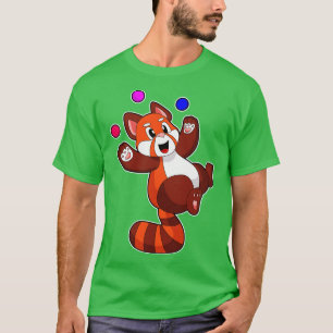 Camiseta Panda Vermelha no Circo Juggle
