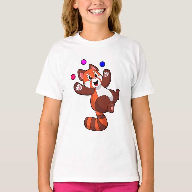 Camiseta Panda vermelha no Juggle Circus.PNG (Frente)