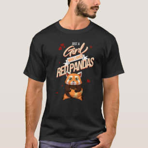 Camiseta Panda Vermelha Para Meninas Legal De Sussurros