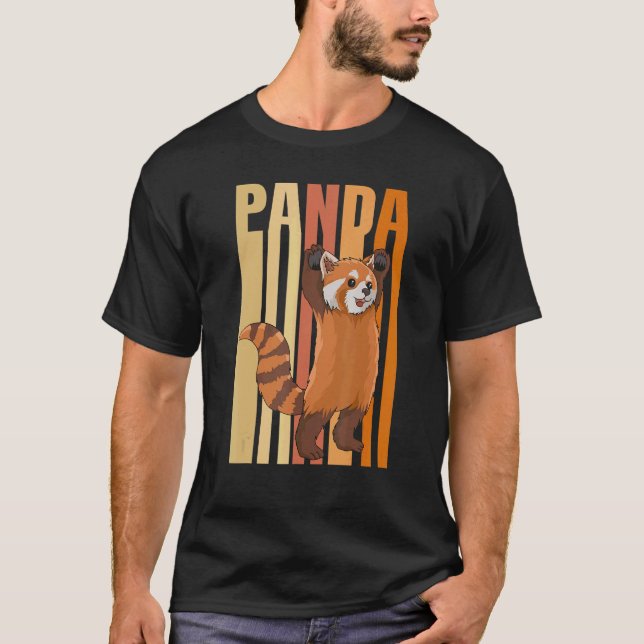 Camiseta Panda Vermelha Para Um Zoológico De Panda Vermelha (Frente)