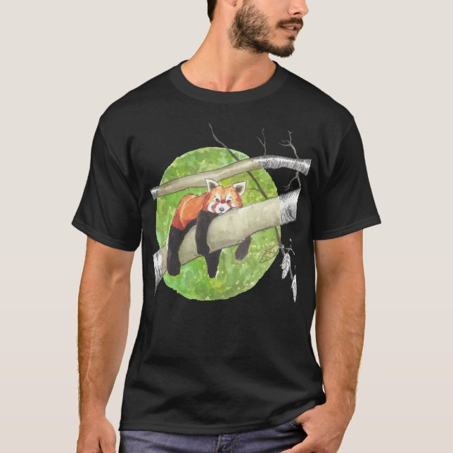 Camiseta Panda Vermelha Sonolenta (Frente)