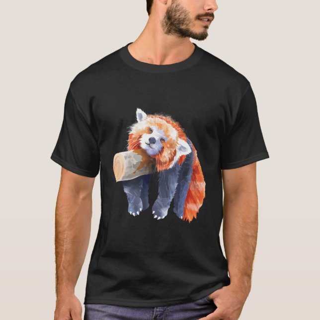 Camiseta Panda Vermelha Vermelha Panda Vermelha Panda Verme (Frente)