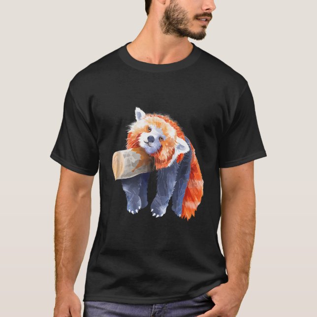 Camiseta Panda Vermelha Vermelha Panda Vermelha Panda Verme (Frente)