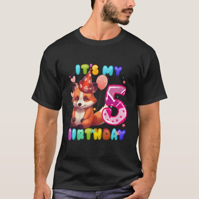 Camiseta Panda Vermelho 5 Eu Tenho 5 (Frente)