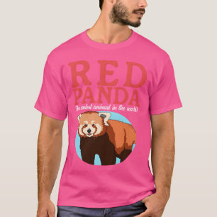 Camiseta Panda Vermelho Animal Mais Legal Família dos Panda