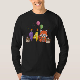 Camiseta Panda Vermelho Aniversário de 14 anos Diversão Pan
