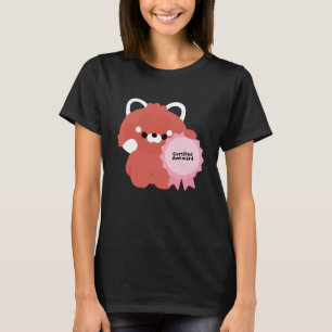 Camiseta Panda Vermelho Desajeitado Certificado