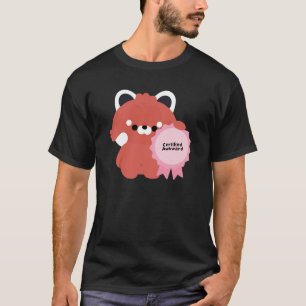 Camiseta Panda Vermelho Desajeitado Certificado