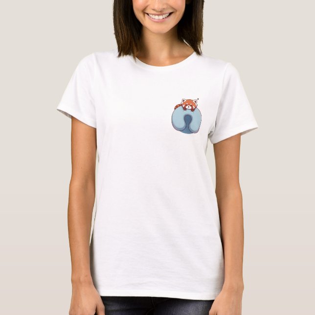 Camiseta Panda Vermelho Sonolento (Frente)