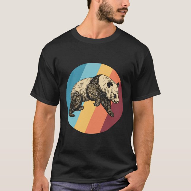 Camiseta Panda Vintage Retro Panda (Frente)