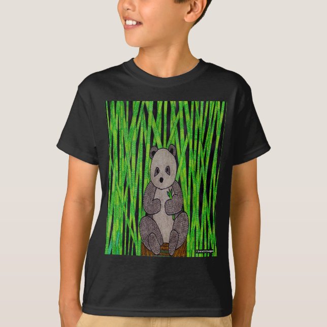 Camiseta Panda (vívido) - Camisa-T básica para meninos (Frente)