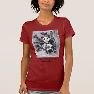 Camiseta Panda - você pode fazer ao mundo um lugar melhor