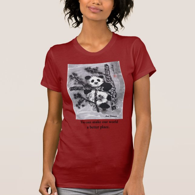 Camiseta Panda - você pode fazer ao mundo um lugar melhor (Frente)