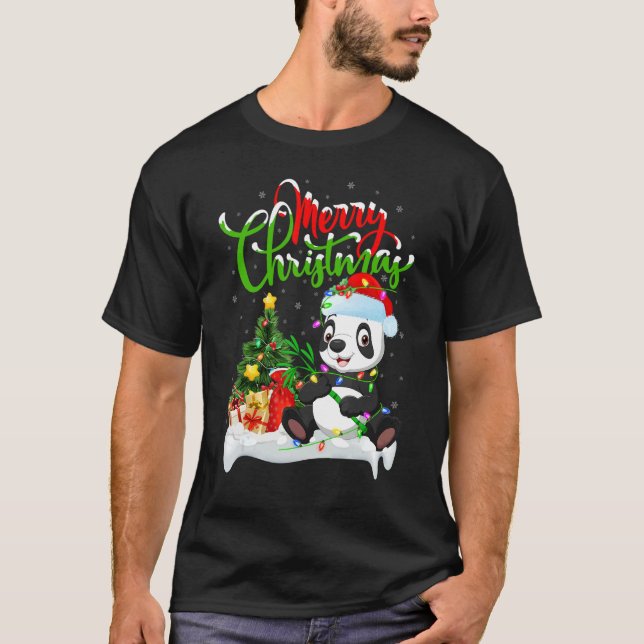 Camiseta Panda   Xmas Decorations Santa Panda Christmas (Frente)