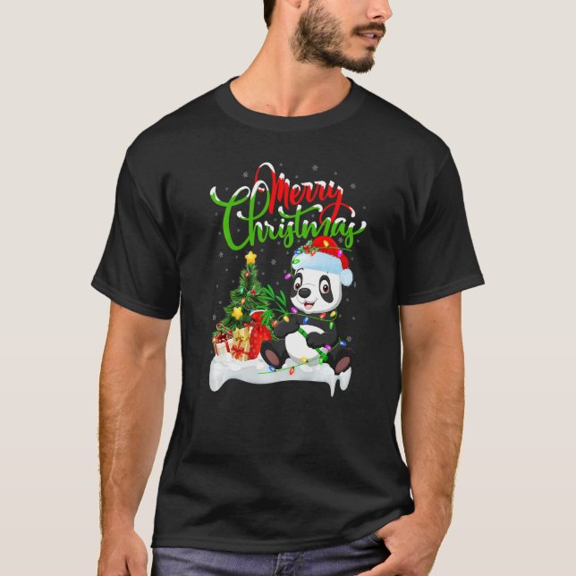 Camiseta Panda  Xmas Decorations Santa Panda Christmas (Frente)