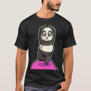Camiseta Panda Yoga Possui Ginástica Esportiva Ohmmm Pulso