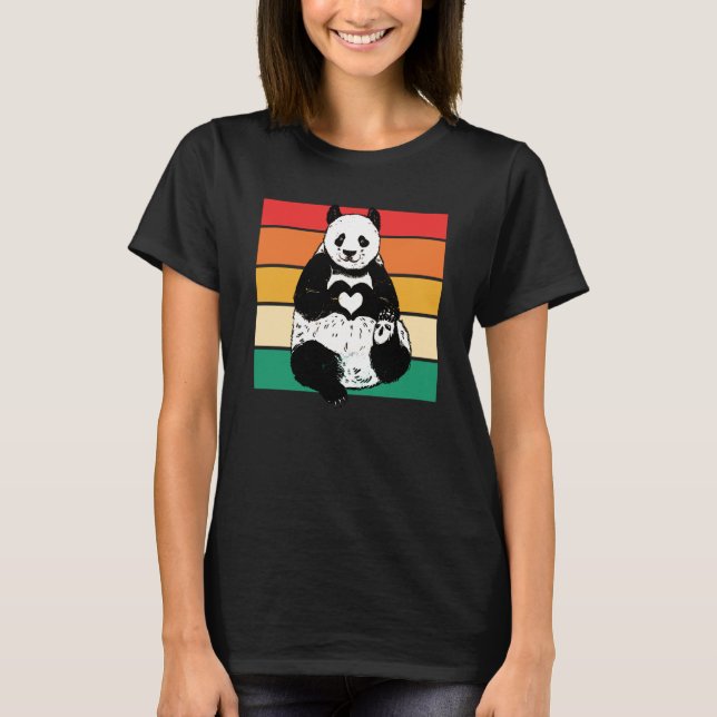 Camiseta Panda  Zookeeper Zookeeping Retro Panda (Frente)