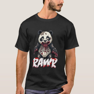 Camiseta Panda Zumbi, Panda Urso Zumbi Distópico Assustador