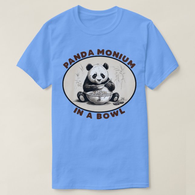 Camiseta PandaMonium em uma tigela (Frente do Design)