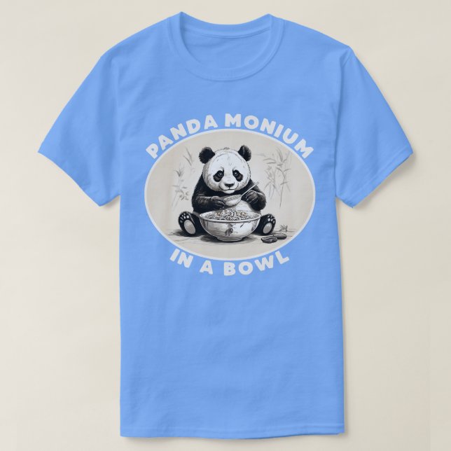 Camiseta PandaMonium em uma tigela 1 (Frente do Design)