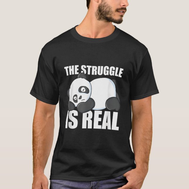Camiseta Pandas A Luta É Real Panda (Frente)