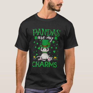 Camiseta Pandas Are My Lucky Charms St Patrick'S Day