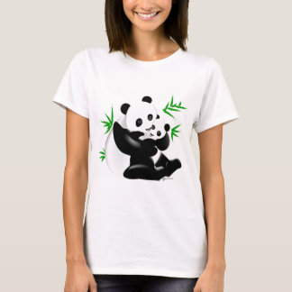 Camiseta Pandas da mãe e do bebê