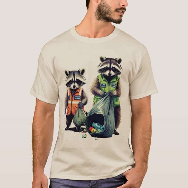 Camiseta Pandas de Lixo: Duo Dinâmico (Frente)