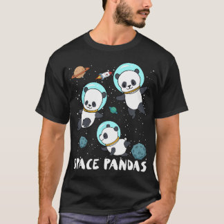 Camiseta Pandas Espaciais Astronauta Engraçado Planeta Viag