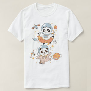 Camiseta Pandas Espaciais T-Shirt