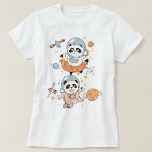 Camiseta Pandas Espaciais T-Shirt