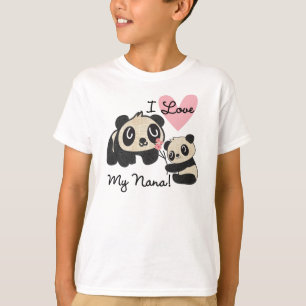 Camiseta Pandas eu amo minha Nana