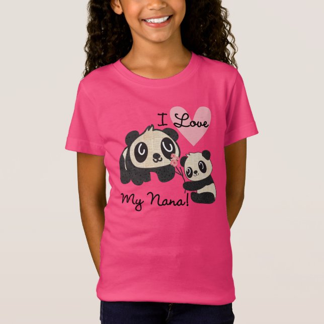 Camiseta Pandas eu amo minha Nana (Frente)