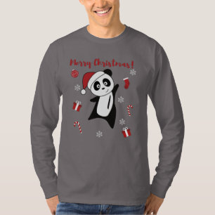 Camiseta Pandas T-Shirt Panda Natal Animais de inverno na n