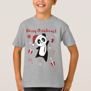 Camiseta Pandas T-Shirt Panda Natal Animais de inverno na n