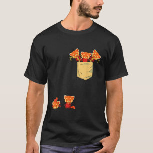 Camiseta Pandas Vermelhas Em Animal De Panda Incrível Pocke