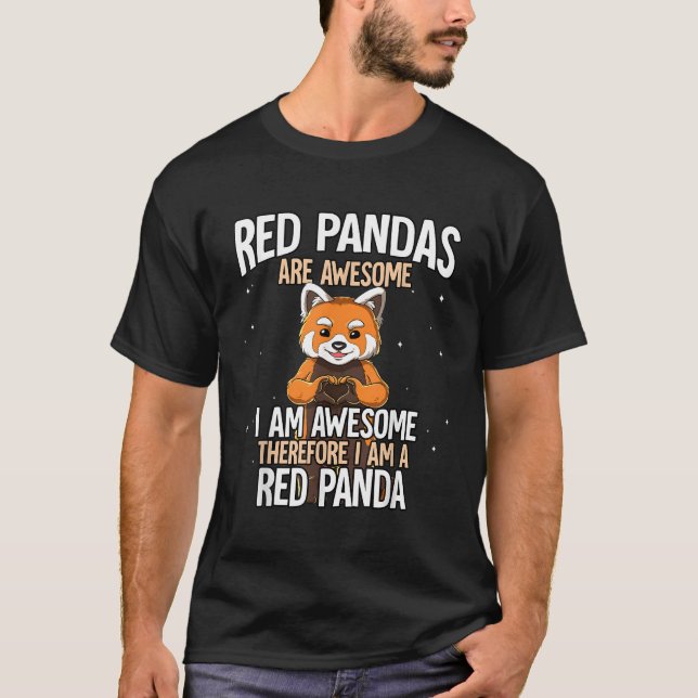 Camiseta Pandas Vermelhas São Um Panda Vermelho Incrível (Frente)
