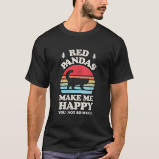 Camiseta Pandas Vermelhos Me Fazem Feliz Você Não Tanto