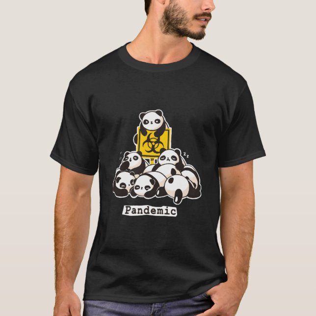 Camiseta Pandemia Engraçada de Panda (Frente)