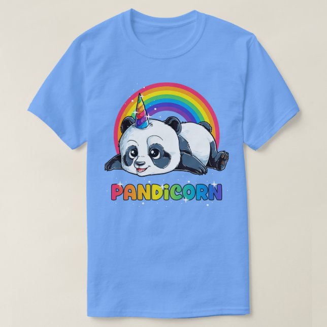 Camiseta Pandicorn Panda Unicorn para Meninas Mulheres Cria (Frente do Design)