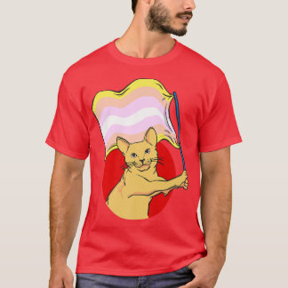 Camiseta Pangender Flag Cat Sual Identity Nonbinary Love