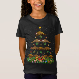 Camiseta Pangolin Xmas Tree Gift Santa Hat Pangolin