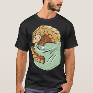 Camiseta Pangolina Numa Pangolina De Bolso Para Crianças