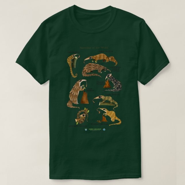 Camiseta Pangolins do Mundo (Frente do Design)