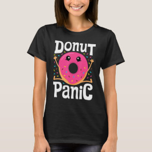 Camiseta Pânico de Donut Garotas Mulheres Donut Comida So