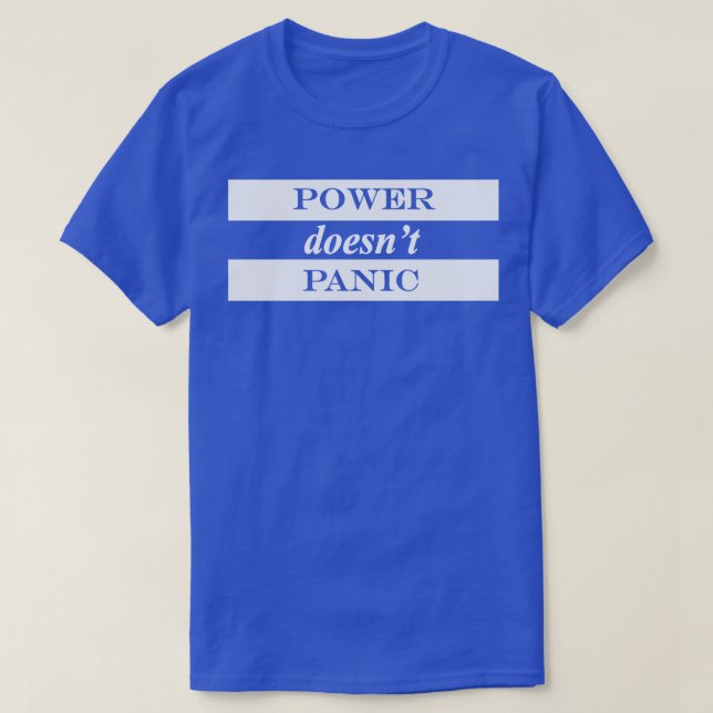 Camiseta pânico de potência não (Frente do Design)