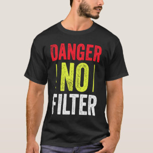Camiseta Pânico masculino Sem Filtrar Citação do Sarcasmo