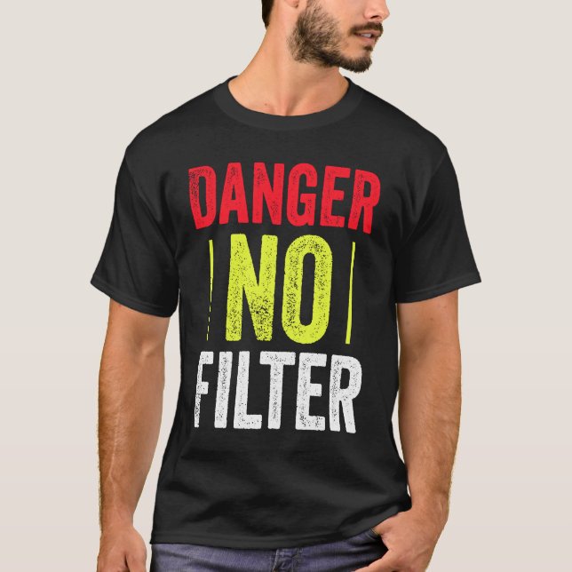 Camiseta Pânico masculino Sem Filtrar Citação do Sarcasmo (Frente)