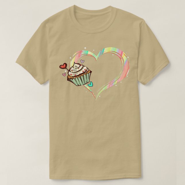 Camiseta panificação, cupcake, panificação, cozinhar f (Frente do Design)