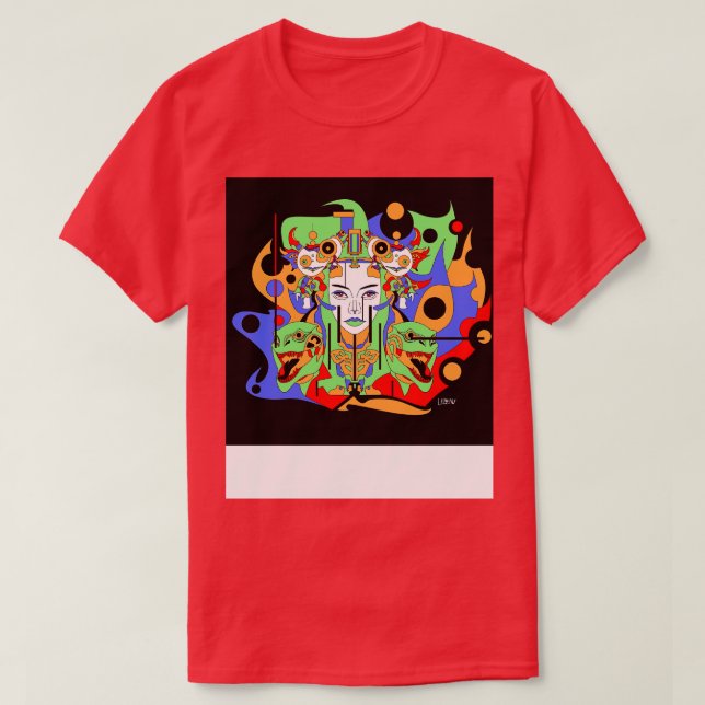 Camiseta paninaro metal loucura na abstrato do ecopop ka (Frente do Design)